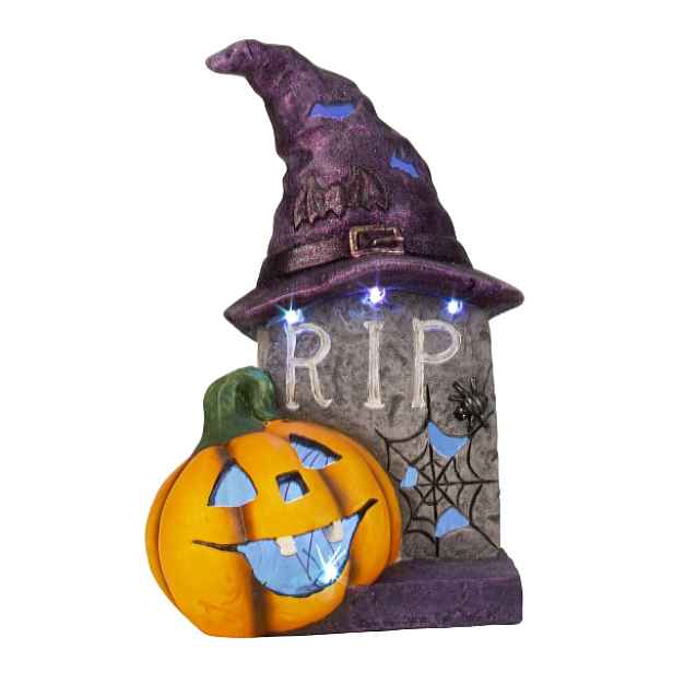 PROHOME - Hrob Halloween s dýní LED