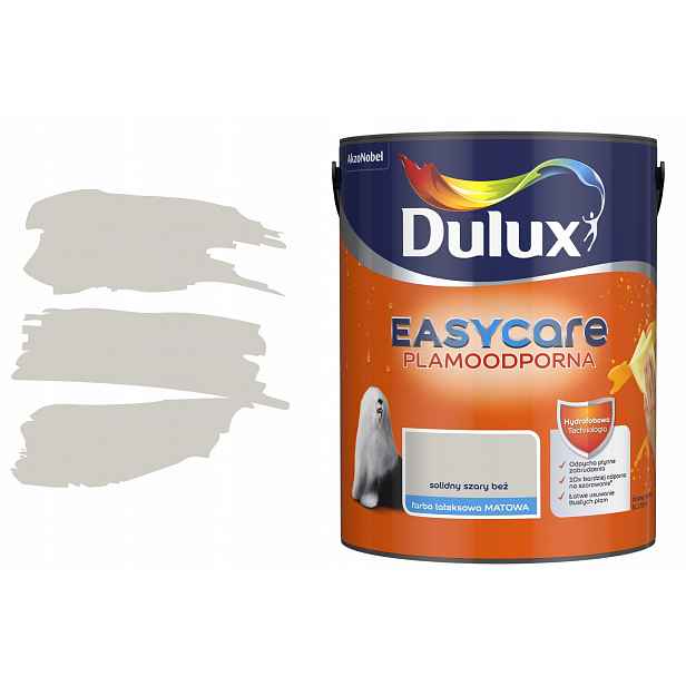 Barva EasyCare odolná proti skvrnám, pevná, šedá, béžová, 5 l Dulux
