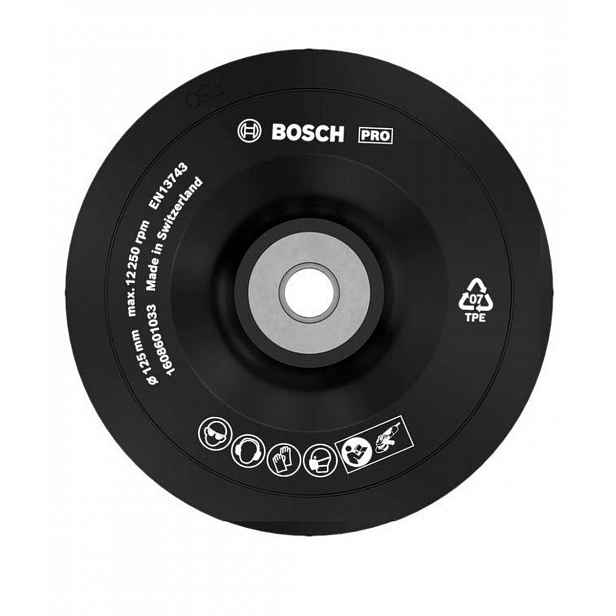 Bosch - Opěrný kotouč na brusné papíry, průměr 125 mm 1608601033