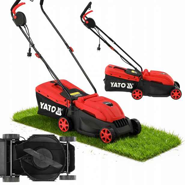 Elektrická Sekačka Na Trávy 1200W 32CM Koš 30L Regulace Yato YT-852081
