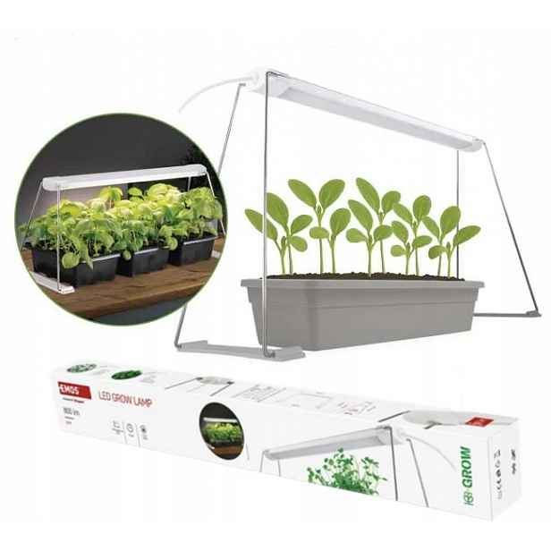 Led Grow pěstební lampa na sazenice 15 W, časovač, bílá