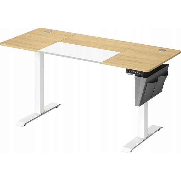 Obdélníkový psací stůl Milujeme nábytek 120 x 60 x 120 cm bílý, žlutý