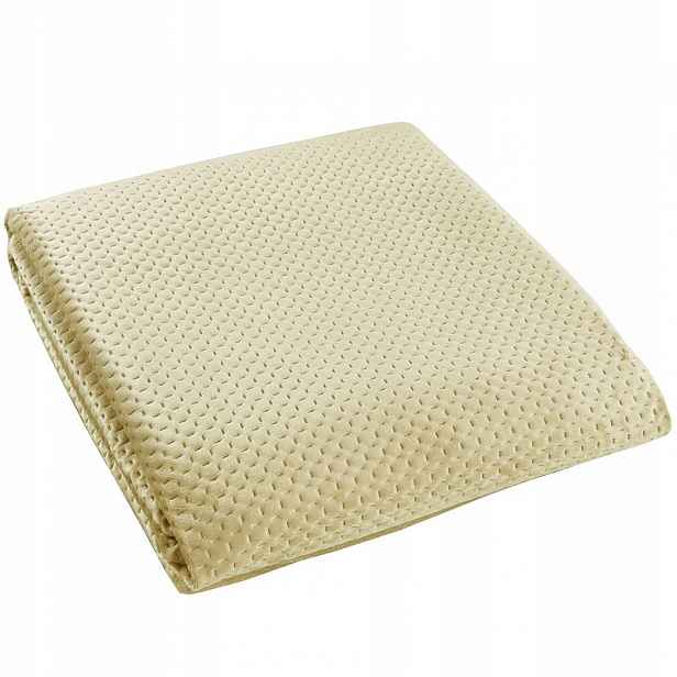 Prošívaný přehoz moderní velvet 200x220 Premium béžový