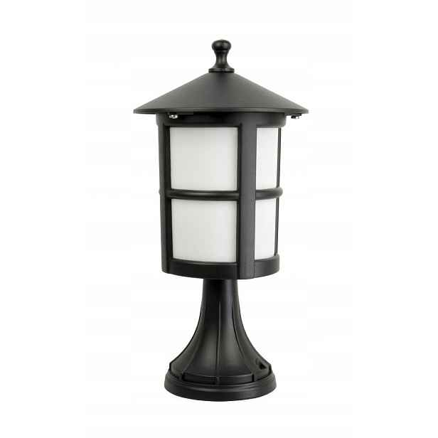 Venkovní stojací lampa soklová zahradní černá klasická 40 cm Su-ma