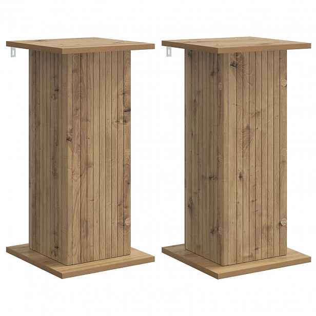 vidaXL Stojan na rostliny 2 ks Dub artisan 30,5 x 30 x 60,5 cm