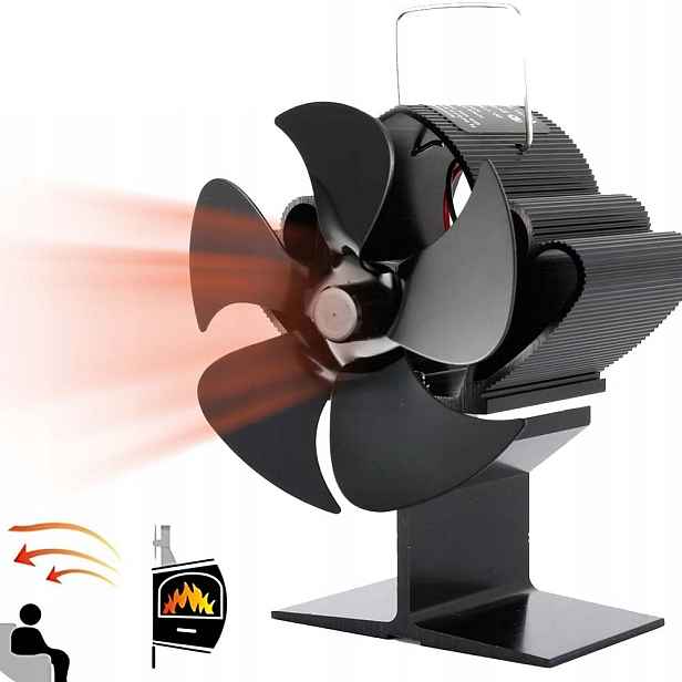 Termoelektrický Krbový Ventilátor Rychlé Předehřívání Tichý Ventilátor