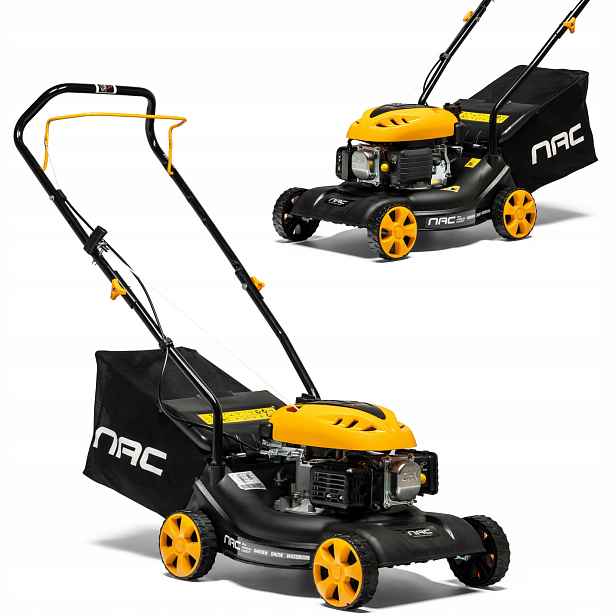 Benzínová Sekačka Nac Bez Pohonu 79,9CC 40CM Koš 40L Zadní Boční Výhoz