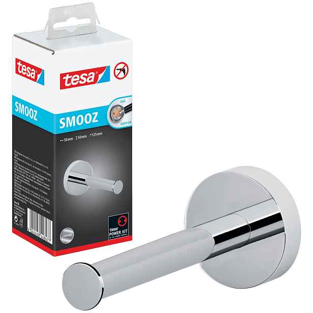 Držák na toaletní papír Samolepicí Tesa Smooz do koupelny, kovový
