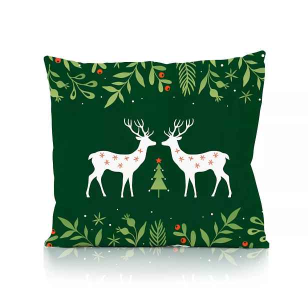 Faro Vánoční povlak na polštář Holly Jolly 003 45x45 cm zelený