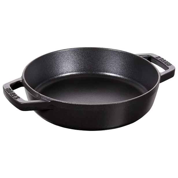 Litinová pánev Staub se dvěma úchyty, Ø 20 cm, černá
