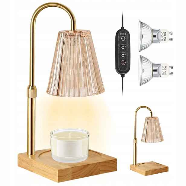 Ohřívací Lampa Na Svíčku S Časovačem, Stmívatelná, Výkon 50 W, S 2 Žárovkami