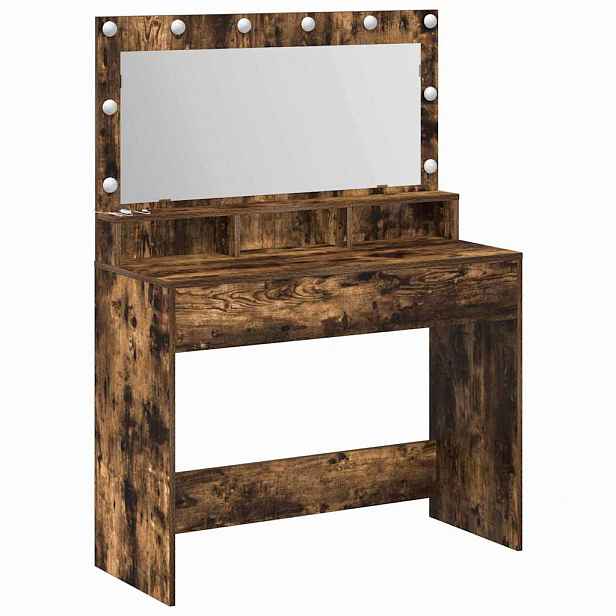 vidaXL Kosmetický stůl Kouřový dub 100 x 41 x 135 cm Kompozitní dřevo