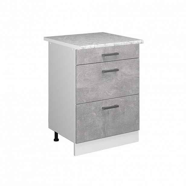 Vicco UNIVERZÁLNÍ ZÁKLADNÍ JEDNOTKA R-Line Beton 60 cm se zásuvkami