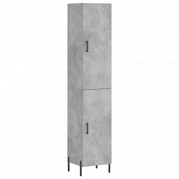vidaXL Skříň highboard betonově šedá 34,5x34x180 cm kompozitní dřevo