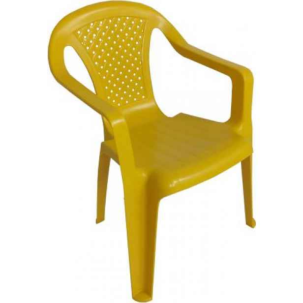Dětská plastová židlička Bambini žlutá