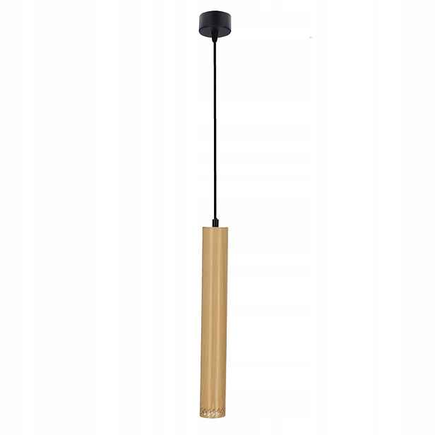 Candellux závěsná lampa Tubo 1xGU10 25W černá/dřevo, nastavitelná