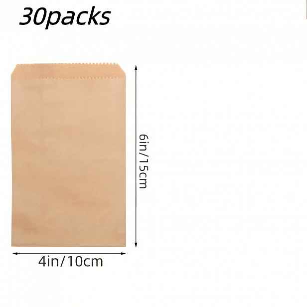 TEMU Dárek pro ni/pro něj 30 balení hnědých papírových sáčků na svačinu (3×5/4×6/5×7 palců) obálkové sáčky malé ploché dárkové tašky na párty