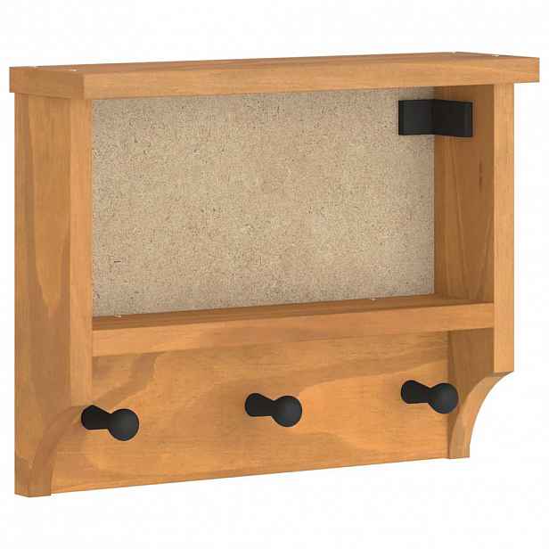 vidaXL Nástěnný věšák na kabáty SANDNES 45x12x35 cm borovicový masiv