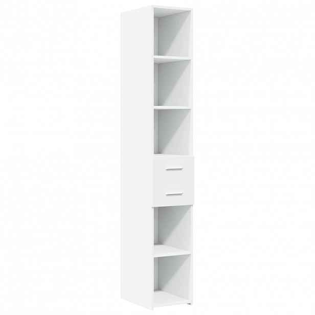 vidaXL Skříň highboard bílá 30 x 42,5 x 185 cm kompozitní dřevo
