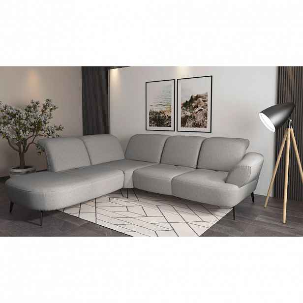 Sit & More ROHOVÁ SEDAČKA, textil, světle šedá