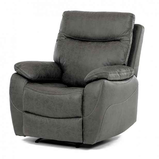 Polohovací křeslo 4092 GREY3, vintage, šedá