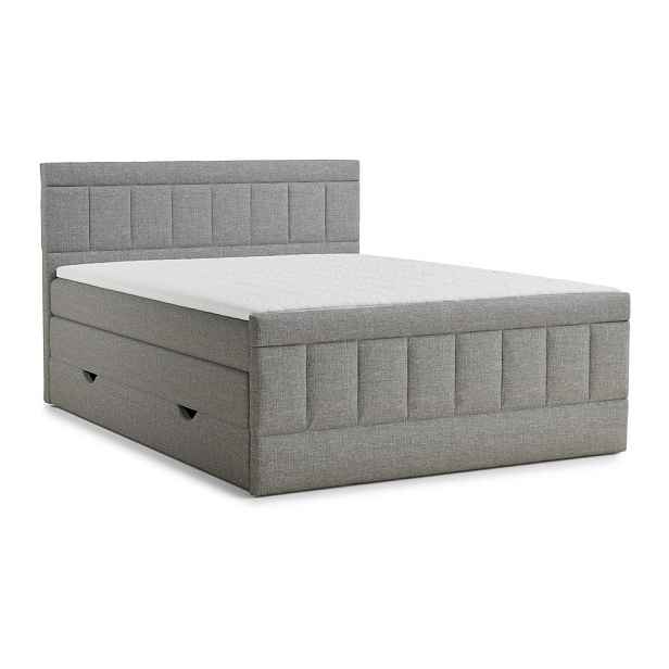 Šedá boxspring postel s úložným prostorem 180x200 cm Caya – Maison de Rêve