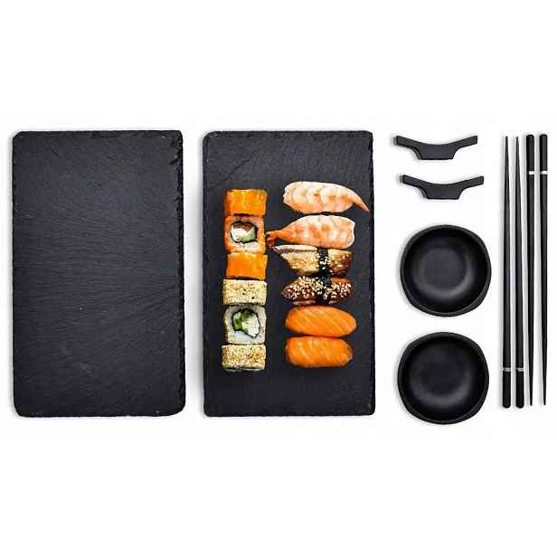 Černý Sushi Set Pro 2 Osoby – Dárek Pro Milovníky Sushi