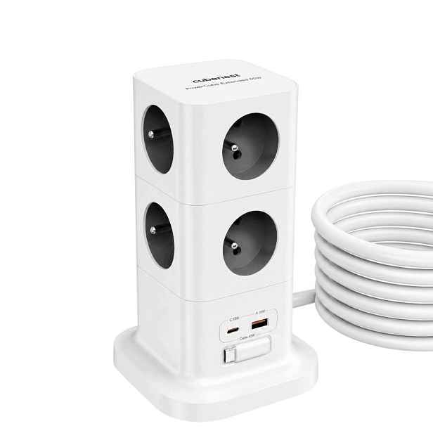 Cubenest PowerCube Extended Usb A+c Pd 65 W 8xAC Usb-c kabel 3 m