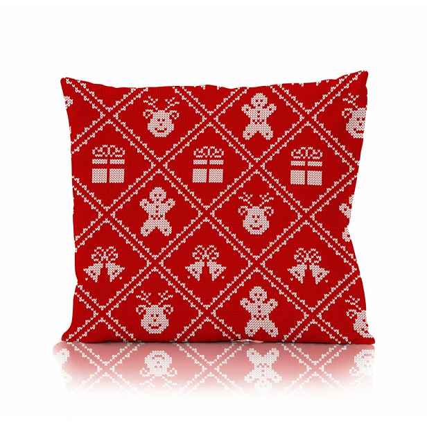 Faro Vánoční povlak na polštář Holly Jolly 010 45x45 cm červený