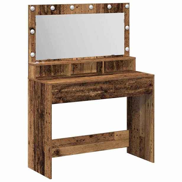 vidaXL Kosmetický stůl Staré dřevo 100 x 41 x 135 cm Kompozitní dřevo