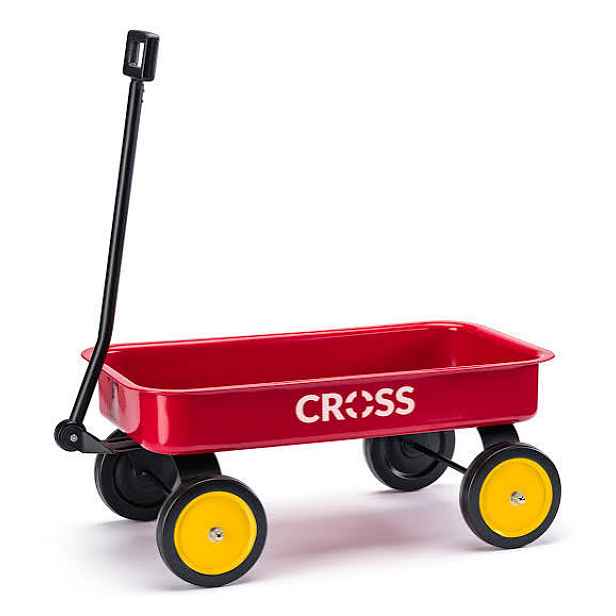 Woody Cross kovový vozík červený