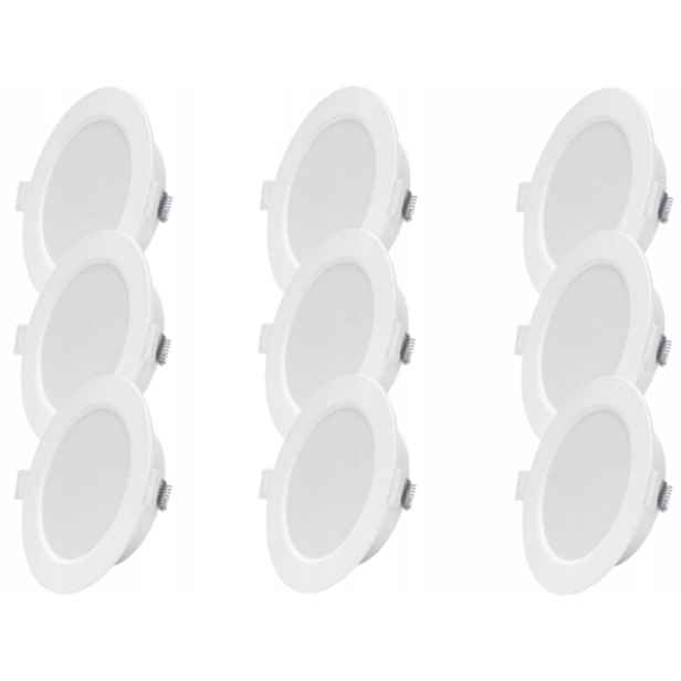 9x Led zapuštěné stropní svítidlo 6W Slim Studený plochý podomítkový panel