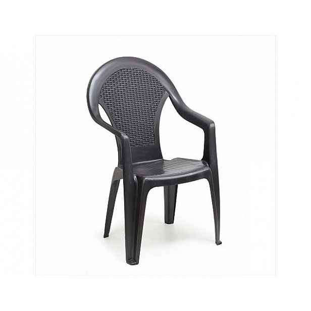 Plastová zahradní židle Giglio antracit