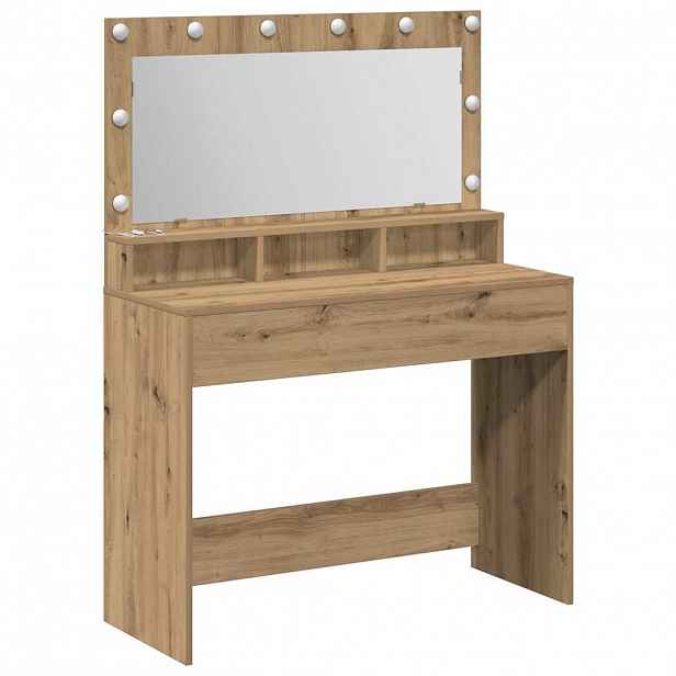 vidaXL Kosmetický stůl Artisanový dub 100 x 41 x 135 cm