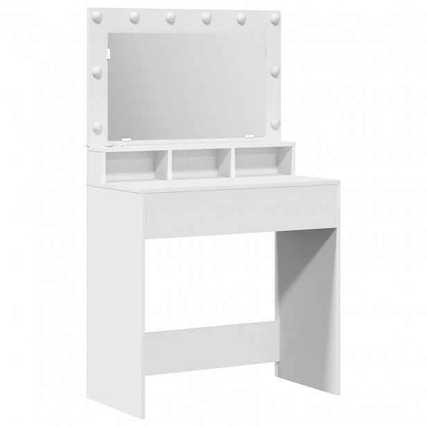 vidaXL Kosmetický stůl Bílá 78,5 x 41 x 135 cm Kompozitní dřevo