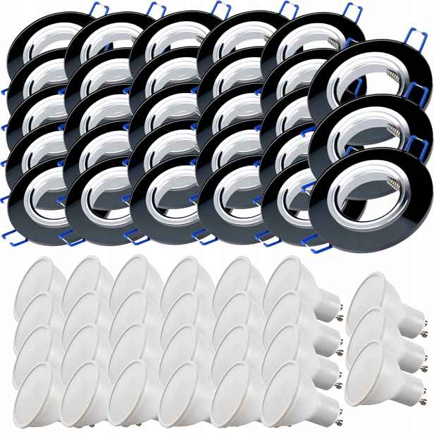 28 x Skleněná Stropní Lampa Zapuštěná Do Stropu Křišťál Led Žárovky 5W