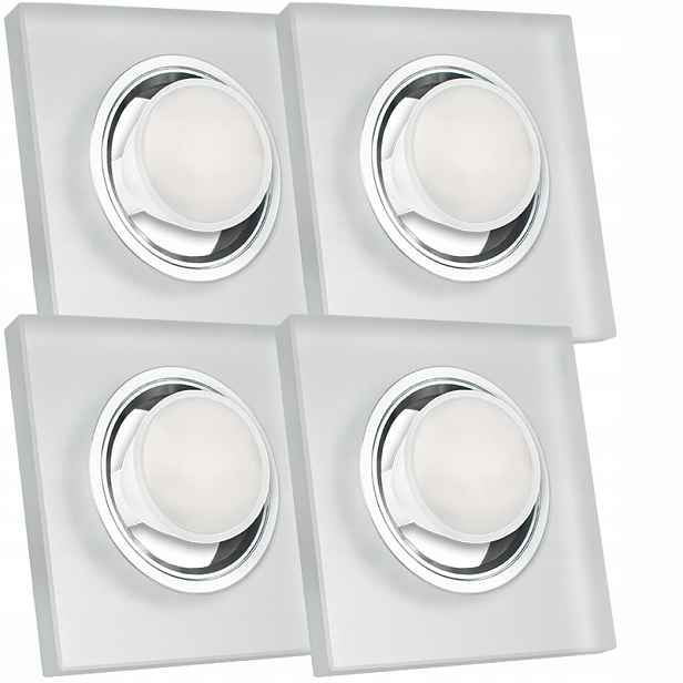 4X Skleněná Zapuštěná Lampička Velmi Silné Sklo 10W Led Žárovka