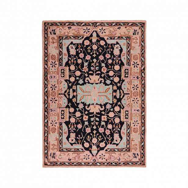 Flair Rugs TKANÝ KOBEREC, 120/170 cm růžová, černá