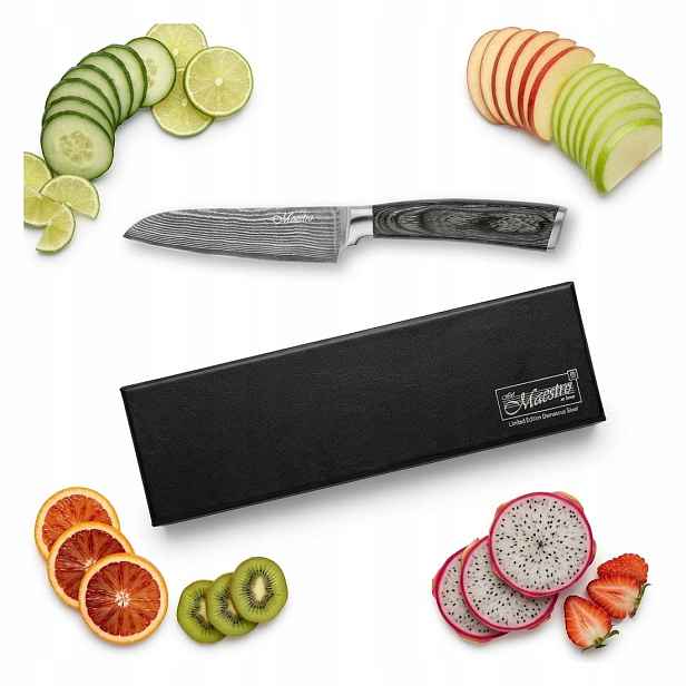 Pevný Nůž Santoku 5" z ocel Maestro MR-1482 kuchyňský pouzdro