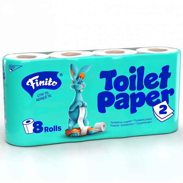 Toaletní papír FINITO, 2 vrstvy, celuloza, 8 ks