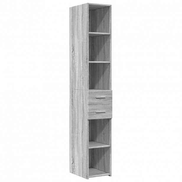 vidaXL Skříň highboard šedá sonoma 30 x 42,5 x 185 cm kompozitní dřevo