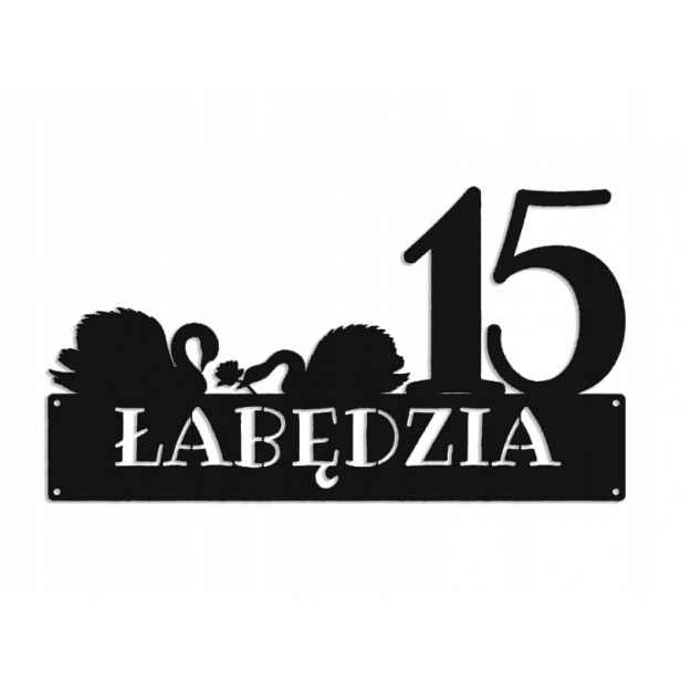 Číslo Na Dům 48 cm Tabule Adresa Ocel 2 mm ul. Labuť