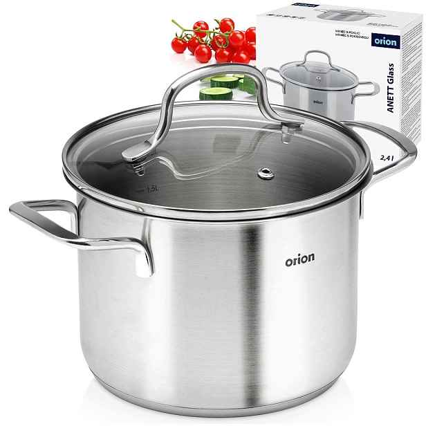 Hrnec Ocelový s poklicí pro tradiční vaření Orion Anett 16 cm 2,4L