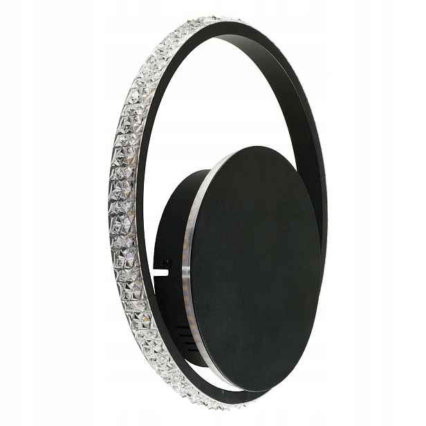 Polux nástěnné svítidlo Diana Led ring 14 W černé křišťál 4000 K 2100 lm