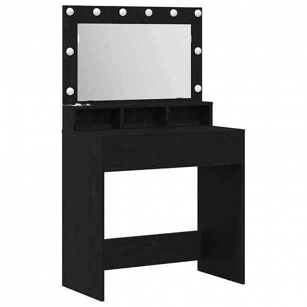 vidaXL Kosmetický stůl Černý dub 75,5 x 41 x 135 cm Kompozitní dřevo