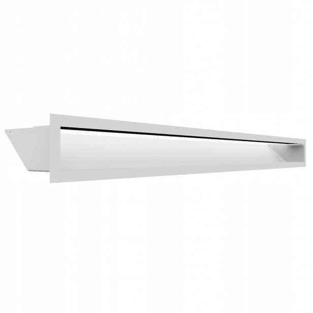 Ventilační Krbová Mřížka Luft do krbu 90x1000 bílá 9x100 kovová