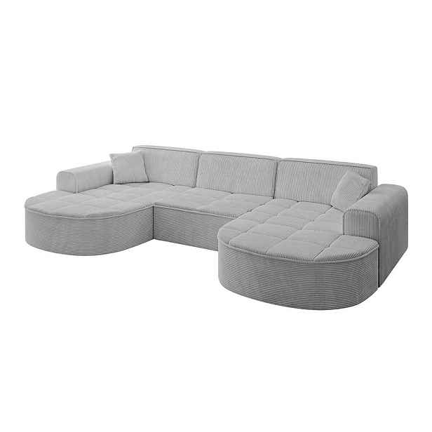 ALTDECOR SEDACÍ SOUPRAVA ve tvaru U TARO-U1 303x171x79,5 Šedá Manšestr