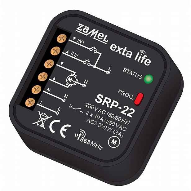 Exta Life rádiový ovladač rolet pod omítku SRP-22