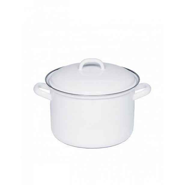 Hrnec Riess Classic 3.5 l 20 cm s víkem Bílý