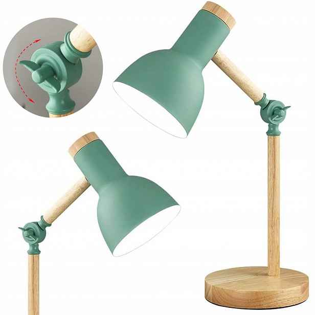 Lampa E27 Stolní školní lampa Noční Kreslící Nastavitelná Dřevo 5W